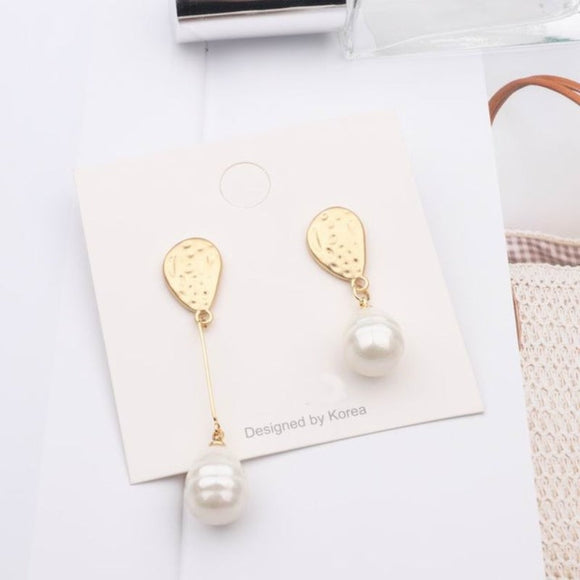 TRENDY PEARL DROP EARRINGS FOR WOMEN WEDDING JEWELRY