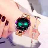 Princess Starry Sky Magnet Watch Rose Gold Wristwatch For Women