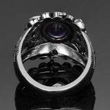 Nature Vintage Amethyst 925 Sterling Silver RingPurple stone Women's Wedding