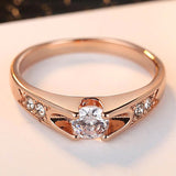 Luxuyr Zircon Gemstone Engagement Ring Women Wedding Jewelry