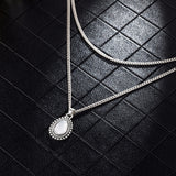 Vintage Ancient Silver Bohemian Pendant Necklace Women's Jewelry