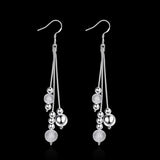 Unique Dangle Pendant Earrings Silver for Women Wedding Jewelry