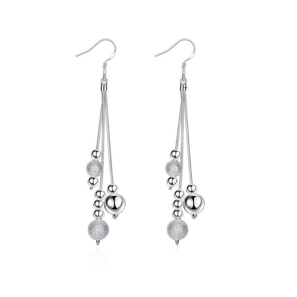 Unique Dangle Pendant Earrings Silver for Women Wedding Jewelry