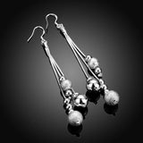 Unique Dangle Pendant Earrings Silver for Women Wedding Jewelry