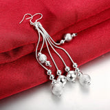 Unique Dangle Pendant Earrings Silver for Women Wedding Jewelry