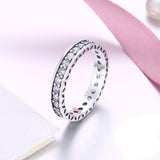 Princess White Sapphire Engagement Jewelry Ring  Silver Wedding For Women Jewelry