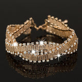 Shiny Rhinestone Bracelet link Chain Bangles Women Jewelry