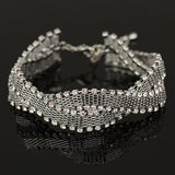 Shiny Rhinestone Bracelet link Chain Bangles Women Jewelry