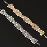 Shiny Rhinestone Bracelet link Chain Bangles Women Jewelry